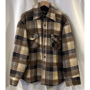 Lord Chase CPO Heavy Flannel Jacket Wool‎ / Linen Size XL